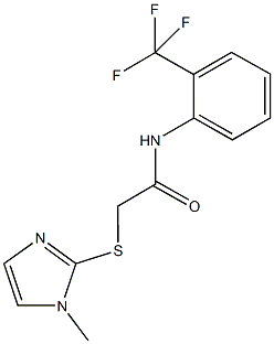 2-[(1-methyl-1H-imidazol-2-yl)sulfanyl]-N-[2-(trifluoromethyl)phenyl]acetamide Structure