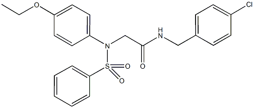 N-(4-chlorobenzyl)-2-[4-ethoxy(phenylsulfonyl)anilino]acetamide Structure