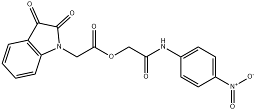 2-{4-nitroanilino}-2-oxoethyl (2,3-dioxo-2,3-dihydro-1H-indol-1-yl)acetate 구조식 이미지