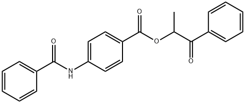 1-methyl-2-oxo-2-phenylethyl 4-(benzoylamino)benzoate Structure