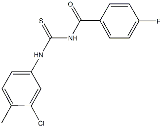 N-(3-chloro-4-methylphenyl)-N'-(4-fluorobenzoyl)thiourea 구조식 이미지