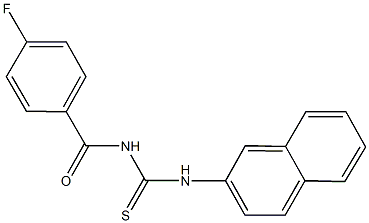 N-(4-fluorobenzoyl)-N'-(2-naphthyl)thiourea Structure