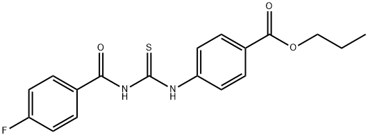 propyl 4-({[(4-fluorobenzoyl)amino]carbothioyl}amino)benzoate Structure