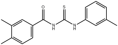 N-(3,4-dimethylbenzoyl)-N'-(3-methylphenyl)thiourea 구조식 이미지