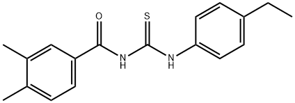 N-(3,4-dimethylbenzoyl)-N'-(4-ethylphenyl)thiourea 구조식 이미지