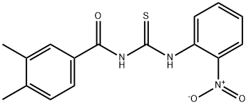 N-(3,4-dimethylbenzoyl)-N'-{2-nitrophenyl}thiourea 구조식 이미지