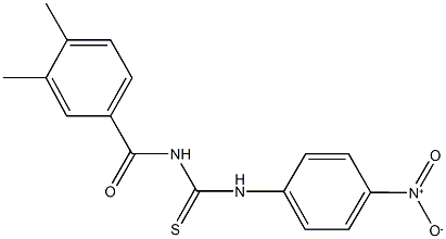 N-(3,4-dimethylbenzoyl)-N'-{4-nitrophenyl}thiourea 구조식 이미지