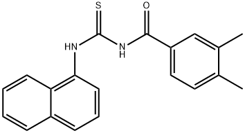 N-(3,4-dimethylbenzoyl)-N'-(1-naphthyl)thiourea Structure