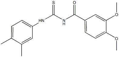 N-(3,4-dimethoxybenzoyl)-N'-(3,4-dimethylphenyl)thiourea 구조식 이미지