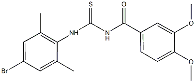 N-(4-bromo-2,6-dimethylphenyl)-N'-(3,4-dimethoxybenzoyl)thiourea Structure