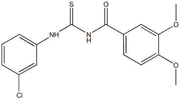 N-(3-chlorophenyl)-N'-(3,4-dimethoxybenzoyl)thiourea Structure