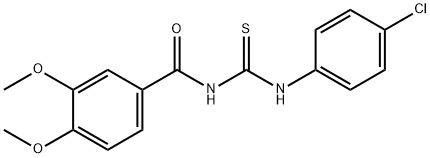 N-(4-chlorophenyl)-N'-(3,4-dimethoxybenzoyl)thiourea 구조식 이미지