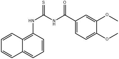 N-(3,4-dimethoxybenzoyl)-N'-(1-naphthyl)thiourea Structure