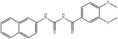 N-(3,4-dimethoxybenzoyl)-N'-(2-naphthyl)thiourea Structure