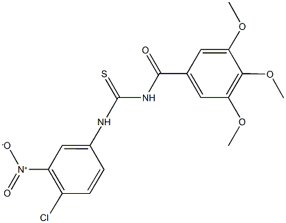 N-{4-chloro-3-nitrophenyl}-N'-(3,4,5-trimethoxybenzoyl)thiourea 구조식 이미지