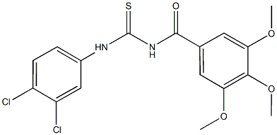 N-(3,4-dichlorophenyl)-N'-(3,4,5-trimethoxybenzoyl)thiourea Structure