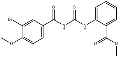 methyl 2-({[(3-bromo-4-methoxybenzoyl)amino]carbothioyl}amino)benzoate Structure