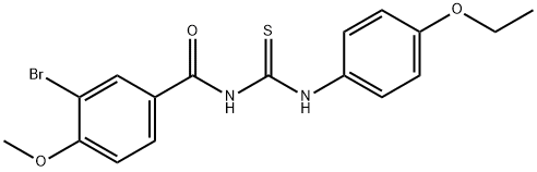 N-(3-bromo-4-methoxybenzoyl)-N'-(4-ethoxyphenyl)thiourea Structure