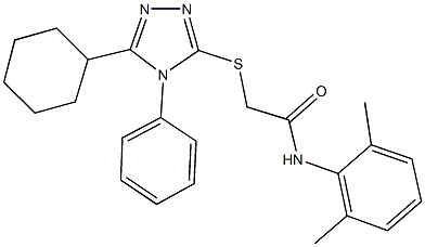 2-[(5-cyclohexyl-4-phenyl-4H-1,2,4-triazol-3-yl)sulfanyl]-N-(2,6-dimethylphenyl)acetamide Structure