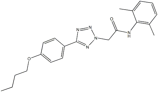 2-[5-(4-butoxyphenyl)-2H-tetraazol-2-yl]-N-(2,6-dimethylphenyl)acetamide Structure