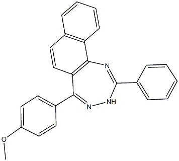 methyl 4-(2-phenyl-3H-naphtho[1,2-e][1,2,4]triazepin-5-yl)phenyl ether 구조식 이미지