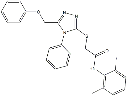 N-(2,6-dimethylphenyl)-2-{[5-(phenoxymethyl)-4-phenyl-4H-1,2,4-triazol-3-yl]sulfanyl}acetamide Structure