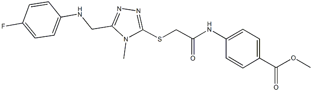 methyl 4-{[({5-[(4-fluoroanilino)methyl]-4-methyl-4H-1,2,4-triazol-3-yl}sulfanyl)acetyl]amino}benzoate Structure