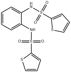 N-{2-[(2-thienylsulfonyl)amino]phenyl}-2-thiophenesulfonamide 구조식 이미지