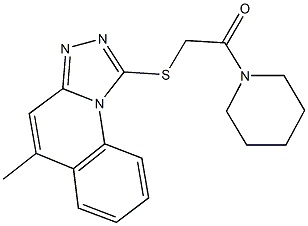 5-methyl[1,2,4]triazolo[4,3-a]quinolin-1-yl 2-oxo-2-piperidin-1-ylethyl sulfide 구조식 이미지