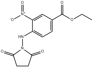 ethyl 4-[(2,5-dioxo-1-pyrrolidinyl)amino]-3-nitrobenzoate 구조식 이미지