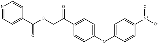 2-(4-{4-nitrophenoxy}phenyl)-2-oxoethyl isonicotinate Structure