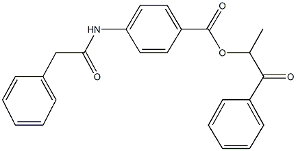 1-methyl-2-oxo-2-phenylethyl 4-[(phenylacetyl)amino]benzoate 구조식 이미지