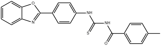 N-[4-(1,3-benzoxazol-2-yl)phenyl]-N'-(4-methylbenzoyl)thiourea Structure