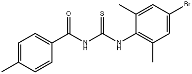 N-(4-bromo-2,6-dimethylphenyl)-N'-(4-methylbenzoyl)thiourea Structure