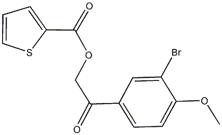 2-(3-bromo-4-methoxyphenyl)-2-oxoethyl 2-thiophenecarboxylate 구조식 이미지