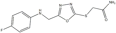 2-[(5-{[(4-fluorophenyl)amino]methyl}-1,3,4-oxadiazol-2-yl)sulfanyl]acetamide Structure