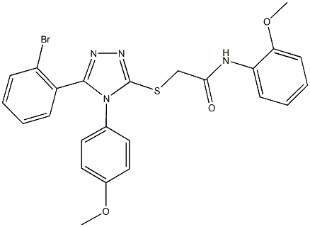 2-{[5-(2-bromophenyl)-4-(4-methoxyphenyl)-4H-1,2,4-triazol-3-yl]sulfanyl}-N-(2-methoxyphenyl)acetamide Structure