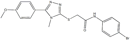 N-(4-bromophenyl)-2-{[5-(4-methoxyphenyl)-4-methyl-4H-1,2,4-triazol-3-yl]sulfanyl}acetamide 구조식 이미지