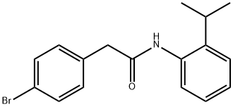 2-(4-bromophenyl)-N-(2-isopropylphenyl)acetamide 구조식 이미지