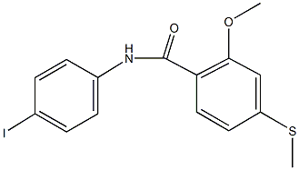 N-(4-iodophenyl)-2-methoxy-4-(methylsulfanyl)benzamide Structure