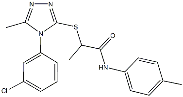 2-{[4-(3-chlorophenyl)-5-methyl-4H-1,2,4-triazol-3-yl]sulfanyl}-N-(4-methylphenyl)propanamide Structure