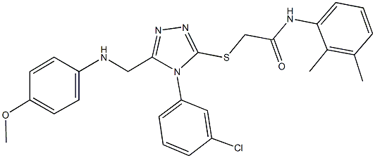 2-({4-(3-chlorophenyl)-5-[(4-methoxyanilino)methyl]-4H-1,2,4-triazol-3-yl}sulfanyl)-N-(2,3-dimethylphenyl)acetamide Structure