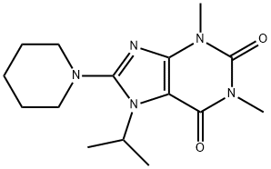 7-isopropyl-1,3-dimethyl-8-piperidin-1-yl-3,7-dihydro-1H-purine-2,6-dione 구조식 이미지