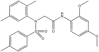 N-(2,4-dimethoxyphenyl)-2-{2,5-dimethyl[(4-methylphenyl)sulfonyl]anilino}acetamide Structure