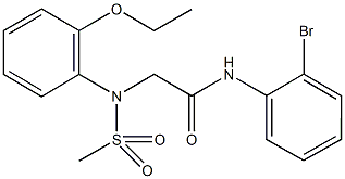 N-(2-bromophenyl)-2-[2-ethoxy(methylsulfonyl)anilino]acetamide 구조식 이미지