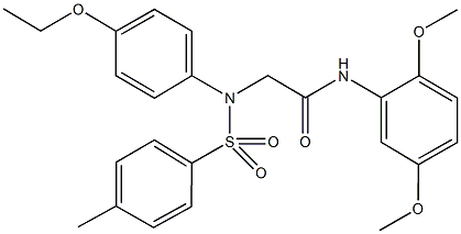 N-(2,5-dimethoxyphenyl)-2-{4-ethoxy[(4-methylphenyl)sulfonyl]anilino}acetamide Structure