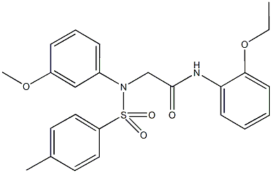 N-(2-ethoxyphenyl)-2-{3-methoxy[(4-methylphenyl)sulfonyl]anilino}acetamide 구조식 이미지