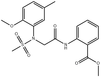 methyl 2-({[2-methoxy-5-methyl(methylsulfonyl)anilino]acetyl}amino)benzoate 구조식 이미지