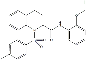 N-(2-ethoxyphenyl)-2-{2-ethyl[(4-methylphenyl)sulfonyl]anilino}acetamide 구조식 이미지