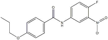 N-{4-fluoro-3-nitrophenyl}-4-propoxybenzamide 구조식 이미지